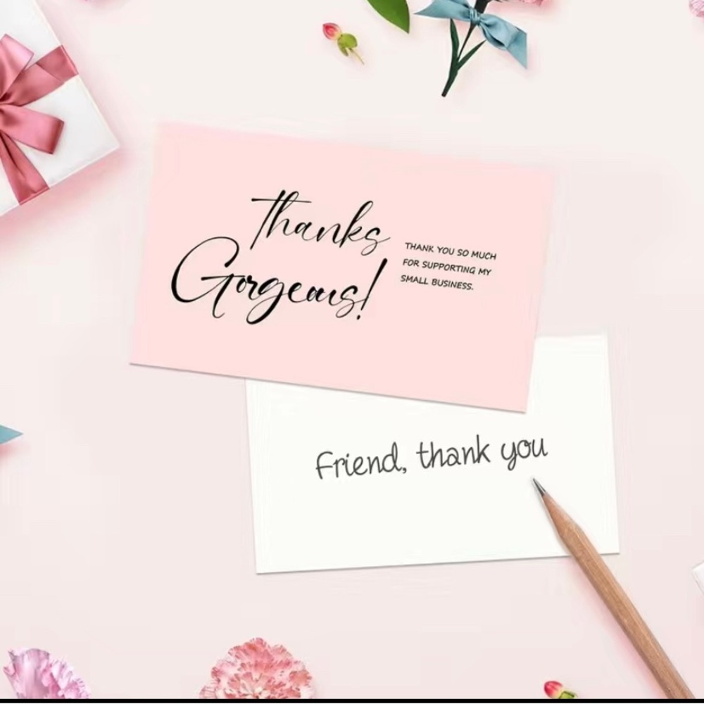 50pcs Thank You Cards 2 X 3.5 Inches Thank You For Your Order Cards. - Picture 4 of 5